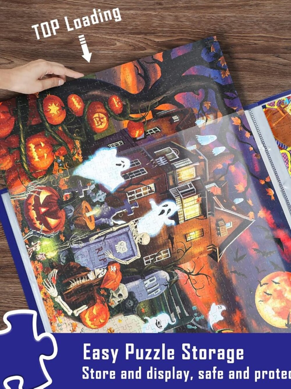 Puzzle Storage Folder for 1000-Pieces: Large Capacity Jigsaw Puzzles Organizer P - Picture 5 of 8